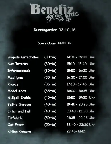 Kirlian Camera flyer