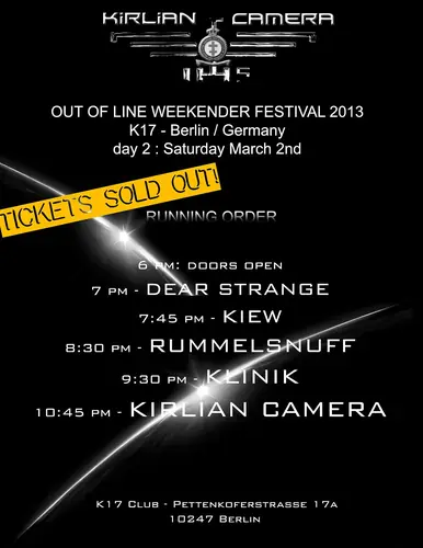 Kirlian Camera flyer