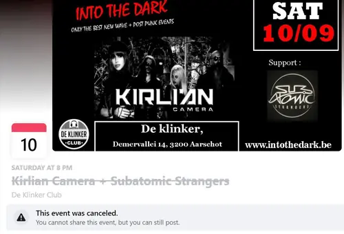 Kirlian Camera flyer