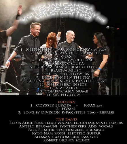 Kirlian Camera, Live 2015