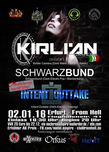 Kirlian Camera flyer